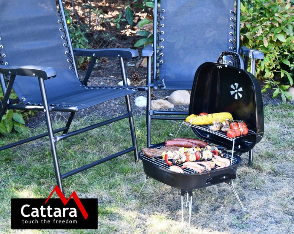 Gril CROTONE na dřevěné uhlí skládací e